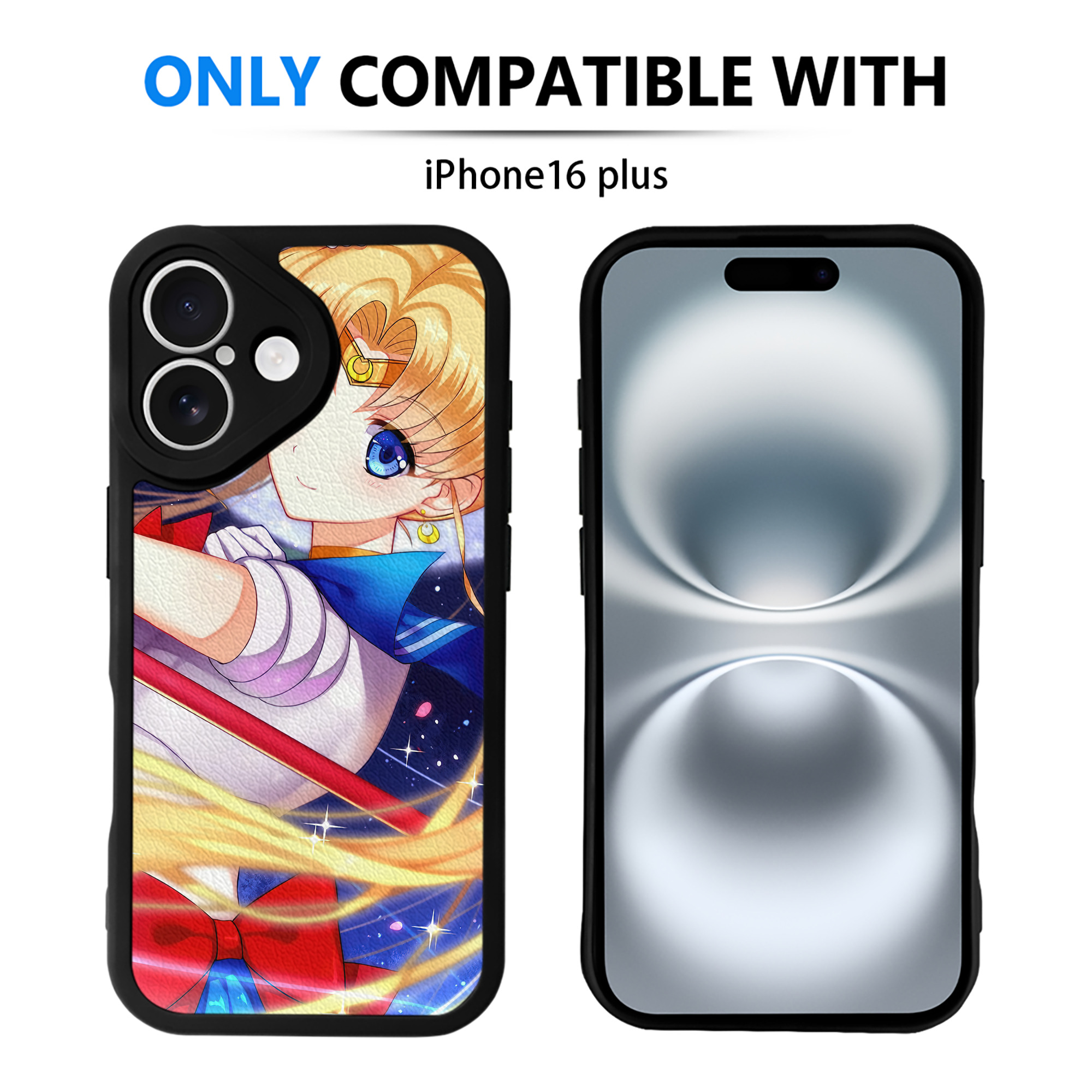 （画像用） 美少女戦士セーラームーン Sailor Moon 【iPhone 16シリーズ対応】シリコンスマホケース（レザー調） 材質：シリコン